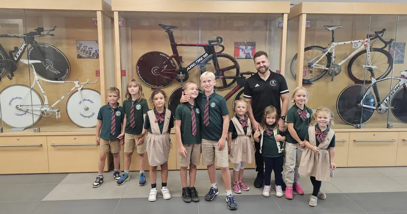 Community cultural events - students at museum exhibition at Alderwood Academy
